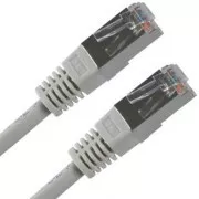LAN kabel FTP patchcord, Cat.5e, RJ45 moški - RJ45 moški, 10 m, zaščiten, siv, varčen