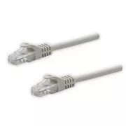LAN omrežni kabel UTP patchcord, Cat.5e, RJ45 moški - RJ45 moški, 10 m, neekraniran, siv, iz čistega bakra, varčen