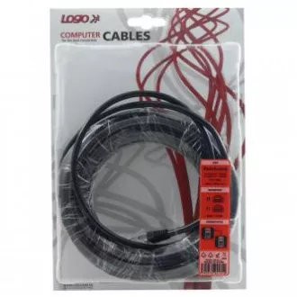 Omrežni LAN kabel UTP crossover patchcord, Cat.5e, RJ45 moški - RJ45 moški, 10 m, neekraniran, crossover, siv, za povezavo 2 računalnikov, Log