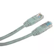 LAN kabel UTP patchcord, Cat.5e, RJ45 moški - RJ45 moški, 15 m, neekraniran, siv, Logo blister