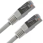 LAN kabel FTP patchcord, Cat.5e, RJ45 moški - RJ45 moški, 50 m, zaščiten, siv, varčen