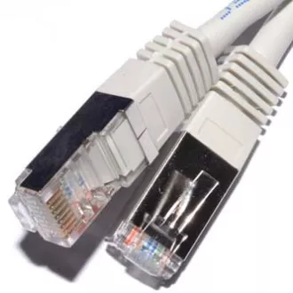 LAN kabel FTP patchcord, Cat.5e, RJ45 moški - RJ45 moški, 50 m, zaščiten, siv, varčen