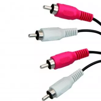 Avdio kabel 2x Cinch moški - 2x Cinch moški, 0,5 m, črn