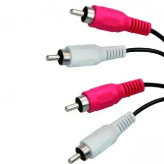 Avdio kabel 2x CINCH moški - 2x CINCH moški, 1,5 m, črn, logotip