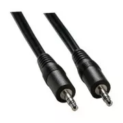 Zvočni kabel Jack (3,5 mm) moški - Jack (3,5 mm) moški, 1,5 m, črn, logotip