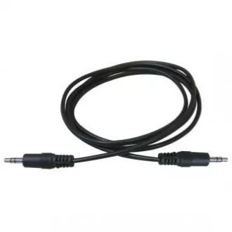 Zvočni kabel Jack (3,5 mm) moški - Jack (3,5 mm) moški, 1,5 m, črn, logotip