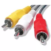 Video kabel 3x CINCH moški - 3x CINCH moški, 2 m, črn
