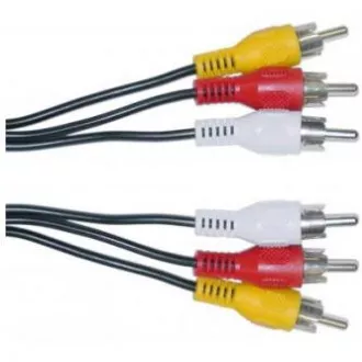 Video kabel 3x CINCH moški - 3x CINCH moški, 2 m, črn