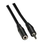 Podaljševalni zvočni kabel Jack (3,5 mm) moški - Jack (3,5 mm) ženski, 3 m, črn