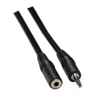 Podaljševalni zvočni kabel Jack (3,5 mm) moški - Jack (3,5 mm) ženski, 3 m, črn