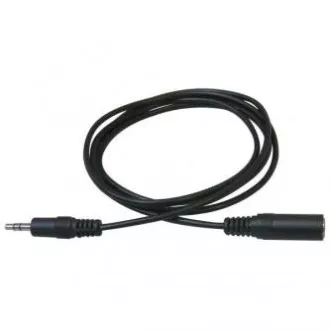 Avdio podaljšek Jack (3,5 mm) moški - Jack (3,5 mm) ženski, 3 m, črn, logotip