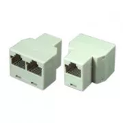 Vtičnica RJ45, bela, ženska
