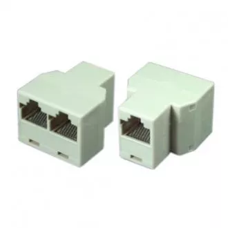 Vtičnica RJ45, bela, ženska