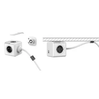 Podaljšek za napajalni kabel 230 V, CEE7 (vtič) – POWERCUBE, 1,5 m, EXTENDED USB, siv, POWERCUBE, 4 vtičnice, PD 20 W A C Podaljšek za napajalni kabel 230 V, CEE7 (vtič) – POWERCUBE, 1,5 m, EXTENDED USB, siv, POWERCUBE, 4 vtičnice, PD 20 W A C