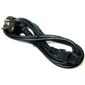 230V omrežni kabel za prenosni računalnik, CEE7 (vilice) - C5, 2 m, odobren s strani VDE, črn, logotip, trikotni priključek (MickeyM