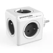 Vtičnica 240V, CEE7 (vilice) - POWERCUBE, 0,1m, ORIGINAL, siva, POWERCUBE, 5 vtičnic, otroška ključavnica