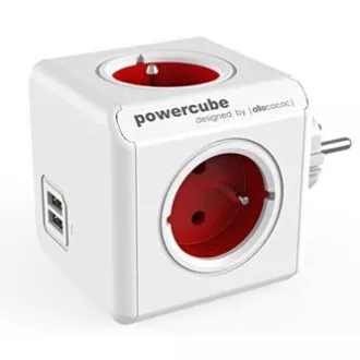Vtičnica 240V, CEE7 (vilice) - POWERCUBE, 0,1m, ORIGINAL USB, rdeča, POWERCUBE, 4 vtičnice, 2xUSB vrata Vtičnica 240V, CEE7 (vilice) - POWERCUBE, 0,1m, ORIGINAL USB, rdeča, POWERCUBE, 4 vtičnice, 2xUSB vrata