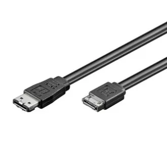 Podatkovni kabel za trdi disk, SATA moški - eSATA moški, 0,5 m, 6 Gb/s, črn, pakiran v vrečki Podatkovni kabel za trdi disk, SATA moški - eSATA moški, 0,5 m, 6 Gb/s, črn, pakiran v vrečki