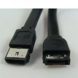 Podatkovni kabel za trdi disk, SATA moški - eSATA moški, 0,5 m, 6 Gb/s, črn, pakiran v vrečki Podatkovni kabel za trdi disk, SATA moški - eSATA moški, 0,5 m, 6 Gb/s, črn, pakiran v vrečki