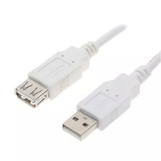 Podaljševalni kabel USB (2.0), USB A moški - USB A ženski, 0,3 m, bel Podaljševalni kabel USB (2.0), USB A moški - USB A ženski, 0,3 m, bel