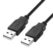 Kabel USB (2.0), USB A moški - USB A moški, 1,8 m, črn, hitri