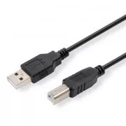 Logo Kabel USB (2.0), USB A moški - USB B moški, 1,8 m, črn