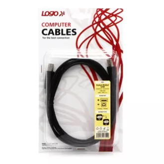 Logotip Kabel USB (2.0), USB A moški - USB B moški, 1,8 m, blister