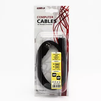 Logo Podaljševalni kabel USB (2.0), USB A moški - USB A ženski, 1,8 m, črn, blister