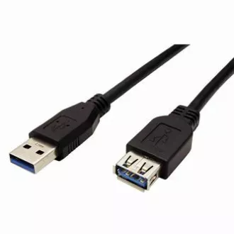 Podaljševalni kabel USB (3.0), USB A moški - USB A ženski, 1,8 m, črn