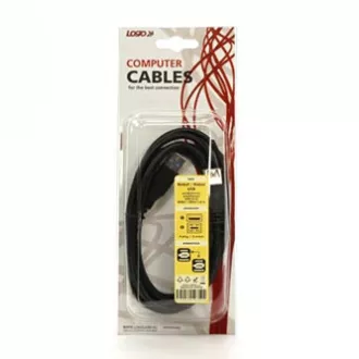 Logo Podaljševalni kabel USB (3.0), USB A moški - USB A ženski, 1,8 m, črn, blister