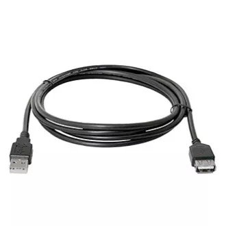 Logo Podaljševalni kabel USB (2.0), USB A moški - USB A ženski, 3 m, črn