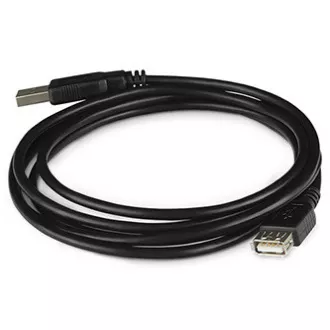 Logo Podaljševalni kabel USB (2.0), USB A moški - USB A ženski, 3 m, črn