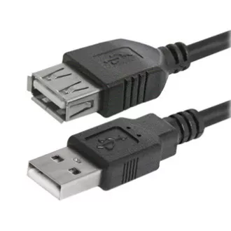 Logo Podaljševalni kabel USB (2.0), USB A moški - USB A ženski, 3 m, črn, blister