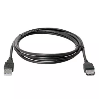 Logo Podaljševalni kabel USB (2.0), USB A moški - USB A ženski, 3 m, črn, blister