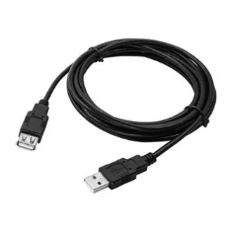 Logo Podaljševalni kabel USB (2.0), USB A moški - USB A ženski, 3 m, črn, blister