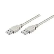 Kabel USB (2.0), USB A moški - USB A moški, 1,8 m, siv, visoke hitrosti, IZPREDAJ