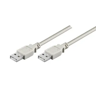 Kabel USB (2.0), USB A moški - USB A moški, 1,8 m, siv, visoke hitrosti, IZPREDAJ Kabel USB (2.0), USB A moški - USB A moški, 1,8 m, siv, visoke hitrosti, IZPREDAJ