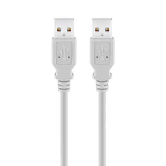 Kabel USB (2.0), USB A moški - USB A moški, 1,8 m, siv, visoke hitrosti, IZPREDAJ Kabel USB (2.0), USB A moški - USB A moški, 1,8 m, siv, visoke hitrosti, IZPREDAJ