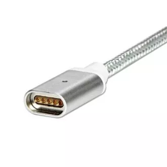 Kabel USB s priključki (2.0), USB A moški - microUSB moški   Apple Lightning moški   USB C moški, 1 m, okrogel, pleten, srebrn,