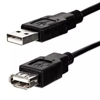Logo Economy USB podaljšek (2.0), USB A moški - USB A ženski, 1,8 m, črn