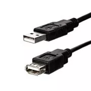Logo Economy USB podaljšek (2.0), USB A moški - USB A ženski, 3 m, črn