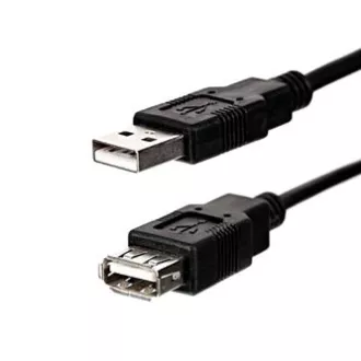 Logo Economy USB podaljšek (2.0), USB A moški - USB A ženski, 3 m, črn