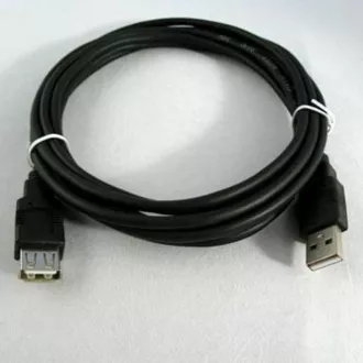 Logo Economy USB podaljšek (2.0), USB A moški - USB A ženski, 3 m, črn