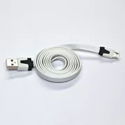 Kabel USB (2.0), USB A moški - microUSB moški, 1 m, ploščat, bel
