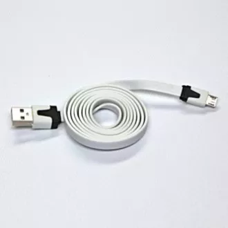 Logo Kabel USB (2.0), USB A moški - microUSB moški, 1 m, ploščat, bel, blister, IZPREDAJ