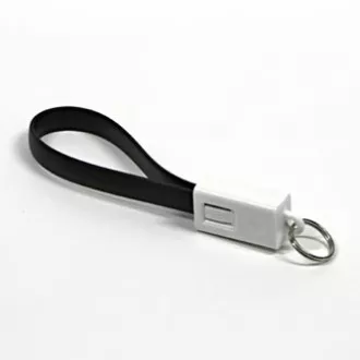 Kabel USB (2.0), USB A moški - microUSB moški, 49160, 0,2 m, črn, obesek za ključe, IZPREDAJ