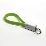 Logo Kabel USB (2.0), USB A moški - microUSB moški, 0,2 m, svetlozelen, blister, obesek za ključe