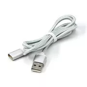 Kabel USB (2.0), USB A moški - magnetna konica, 1 m, srebrn