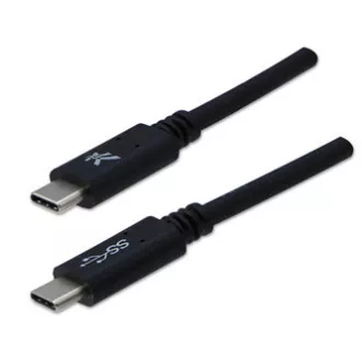 Logo Kabel USB (3.2 gen 1), USB C moški - USB C moški, 1 m, 5 Gb/s, 5V/3A, črn, blister, SELL