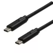 Kabel USB (3.2 gen 2), USB C moški - USB C moški, 1 m, 10 Gbps, 5V/3A, črn, SELL